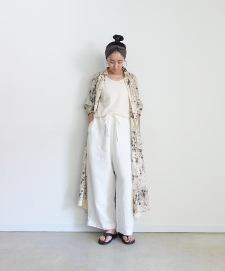 ichiAntiquités 1101122 Linen Relax Pants / 2 COLORS