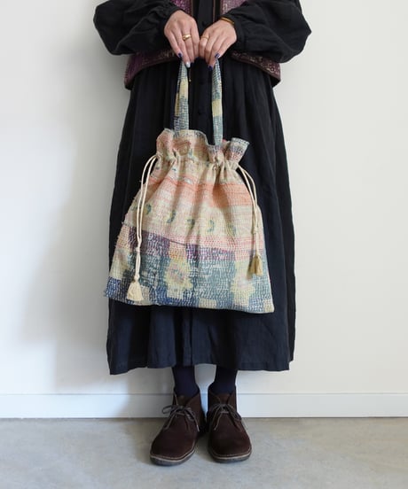 【ONLINE LIMITED】ichiAntiquités 1001138 Vintage Ralli Quilt Bag / 2 COLORS