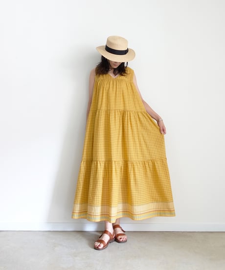 ichi Antiquités 1101134 KHADI Cotton Brise Dress / 2 COLORS