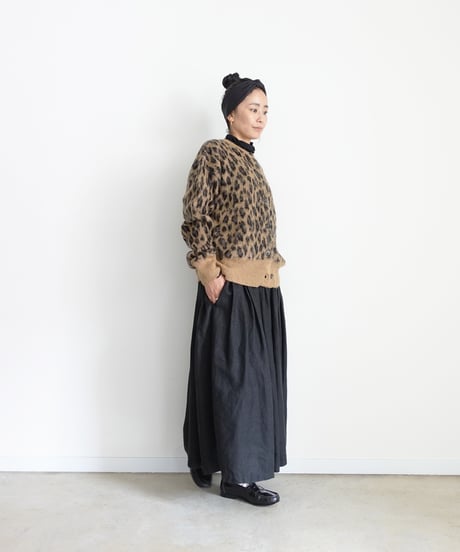i c h i  260451  Shaggy Leopard Knit Cardigan / 2 COLORS