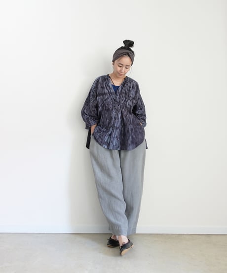 ichiAntiquités 1100940 INDIA TIE DYE Gather Shirt / 2 COLORS