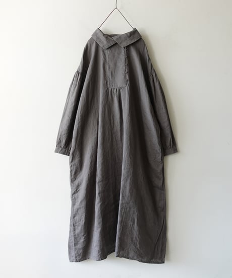 ichiAntiquités 1200311 Linen Smock Dress / 3 COLORS