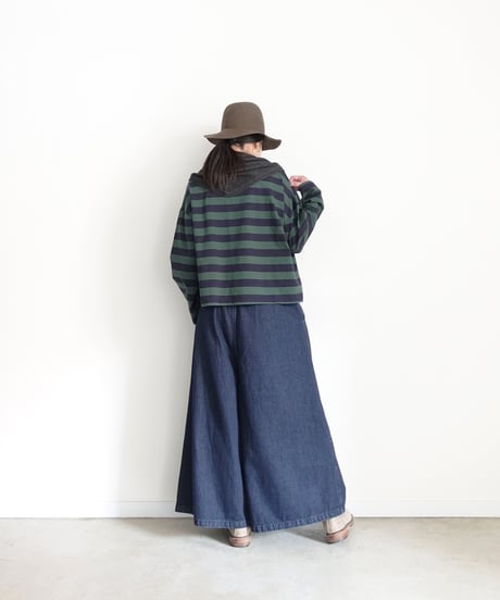 i c h i 260445 Wide Sleeve Border Pullover / 3 COLORS