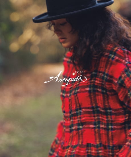ichiAntiquités 1200325 Cotton Wool RED Tartan Dress / A : RED