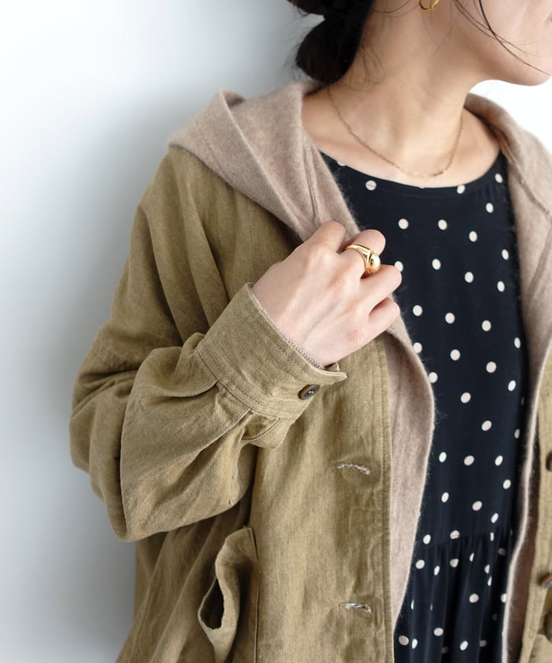 i c h i 260456 Knit Hoodie Cardigan / 2 COLORS