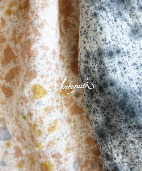ichiAntiquités 800335  Natural dyed Linen Gather Skirt / 2 COLORS