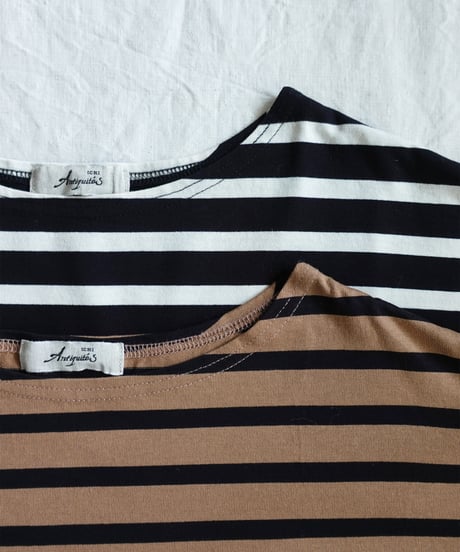 ichiAntiquités 1200344 Cotton Border Pullover / 2 COLORS