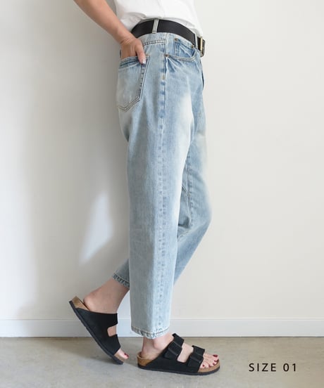 i c h i  241230 Denim Sarrouel Pants / C : SAXE BLUE・2 SIZE