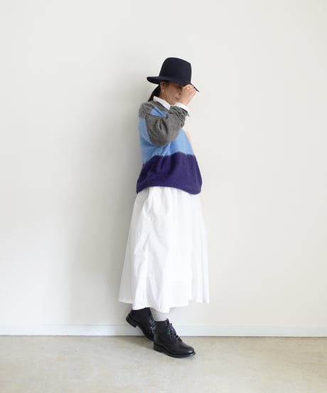 i c h i  260452 Color Panel Knit Pullover / 2 COLORS