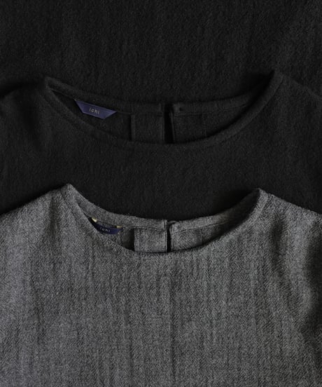 i c h i  260425 Wool Gauze & Cotton Cloth Dress / 2 COLORS