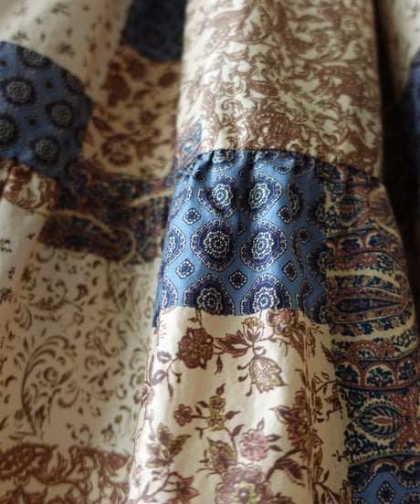 i c h i 241135 Vintage Patchwork Print Skirt / A : Vintage Patchwork