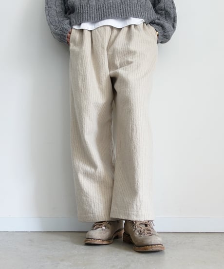 i c h i  250715 Pin Stripe Relax Pants / 2 COLORS