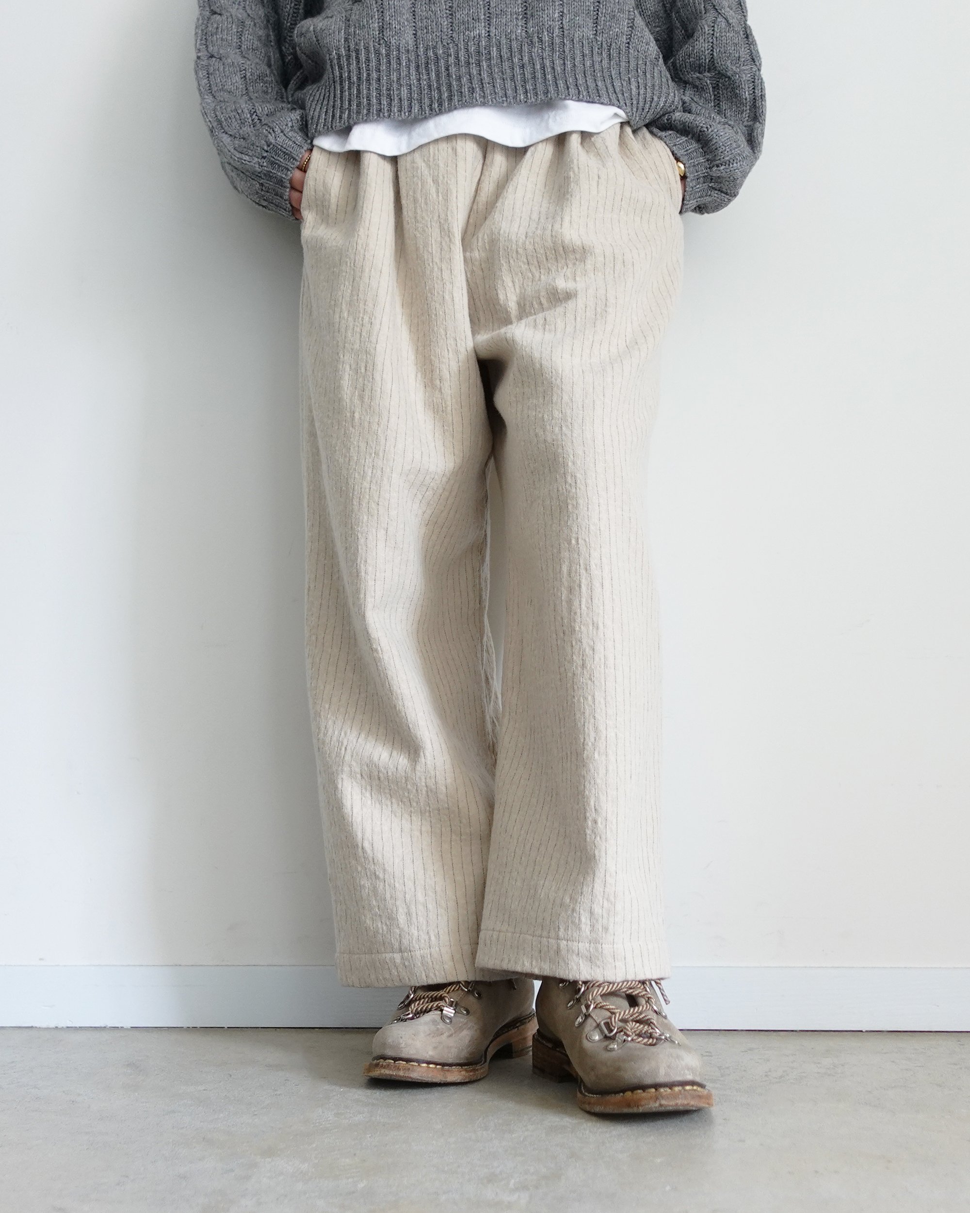 i c h i 250715 Pin Stripe Relax Pants / 2 COLO