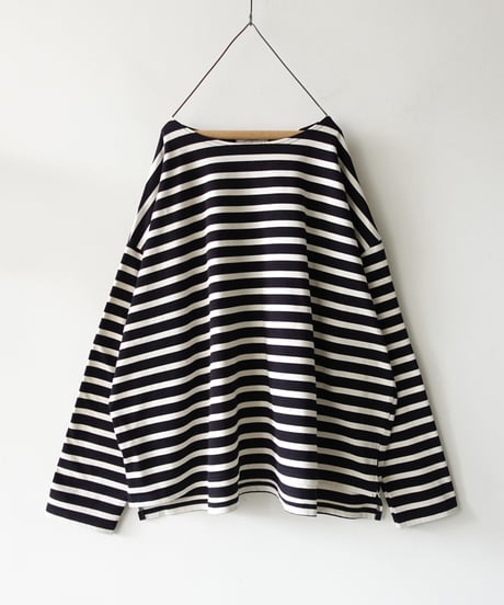 ichiAntiquités 1200344 Cotton Border Pullover / 2 COLORS