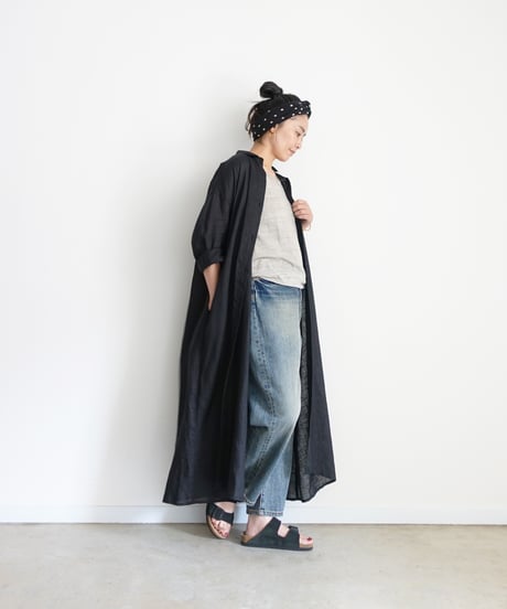 i c h i  241230 Denim Sarrouel Pants / A : LIGHT・2 SIZE