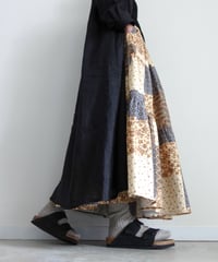i c h i 241135 Vintage Patchwork Print Skirt / A : Vintage Patchwork