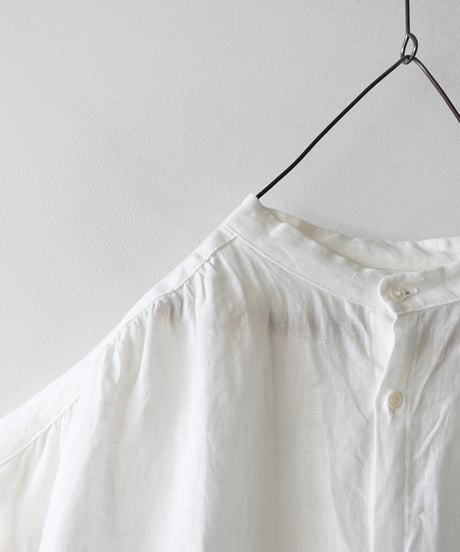 ichiAntiquités 1001133 Linen French sleeve Shirt / A : WHITE