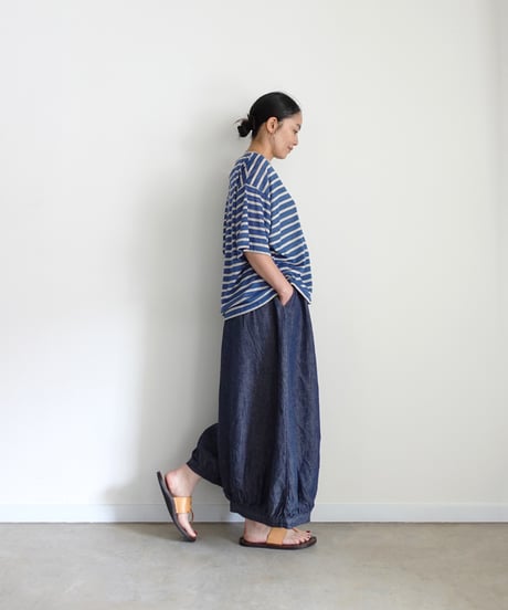 Antiquités noir 1000412 Vintage Linen Chino Denim Pants / 2 COLORS