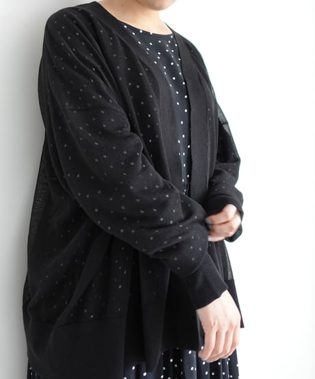 i c h i 260155 Sheer Knit Cardigan / 3 COLORS