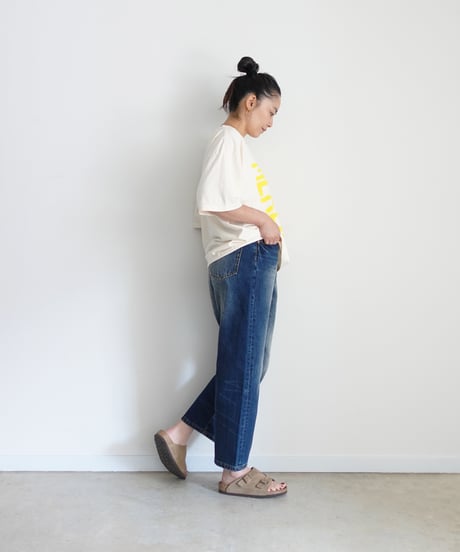 i c h i  241230 Denim Sarrouel Pants / B : DARK・2 SIZE