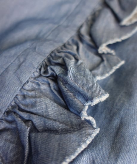 i c h i  260404 Denim 2way Frill Shirt / 2 COLORS
