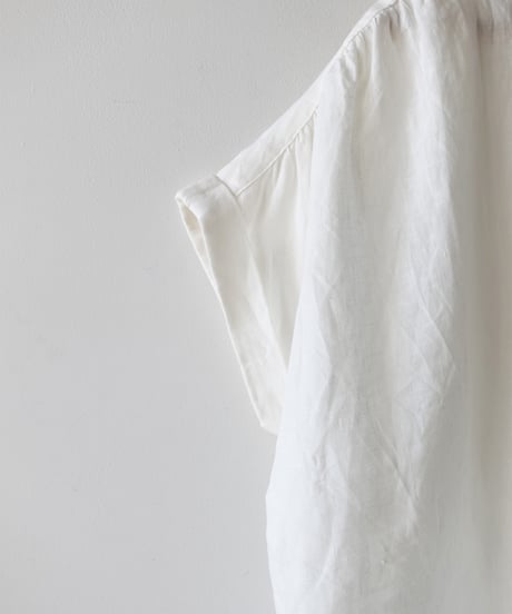 ichiAntiquités 1001133 Linen French sleeve Shirt / A : WHITE