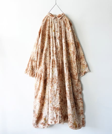 ichiAntiquités 800334 Natural dyed Linen Shirt Dress / 2 COLORS
