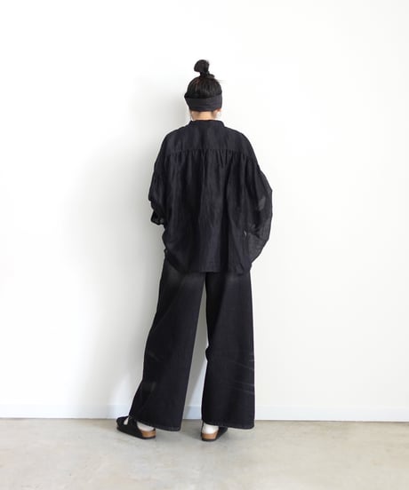 i c h i 260124 Linen Ramie Sheer Cross Shirt / 2 COLORS