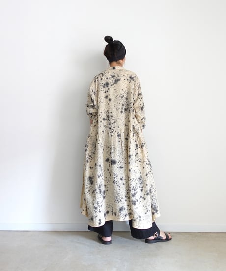 ichiAntiquités 800334 Natural dyed Linen Shirt Dress / 2 COLORS