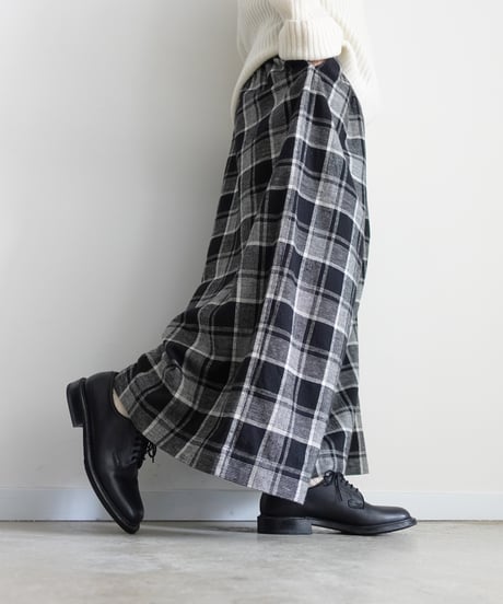 i c h i 260414 Cotton Linen Check Pants / C : GRAY CHECK
