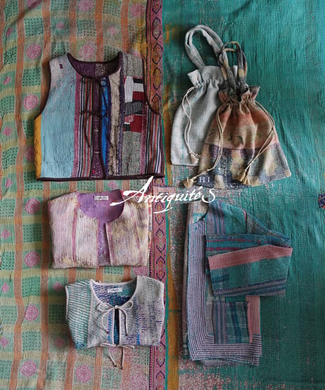 【ONLINE LIMITED】ichiAntiquités 1001139 Vintage Ralli Quilt Rug / COLOR : A