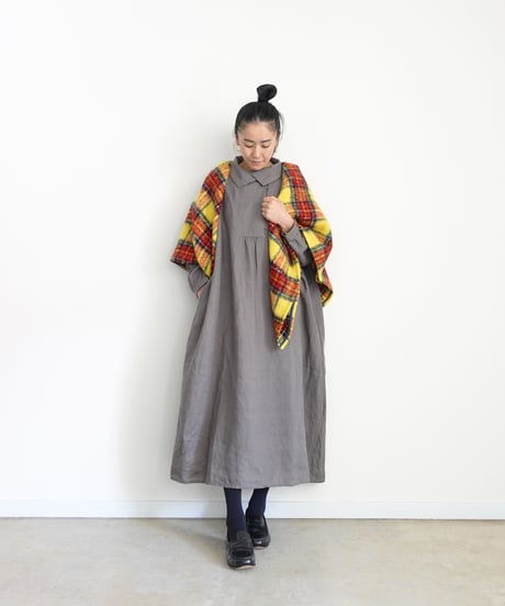 ichiAntiquités 1200311 Linen Smock Dress / 3 COLORS