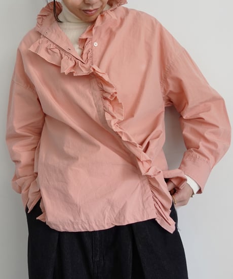 i c h i  260402 Cotton 2way Frill Shirt / 2 COLORS