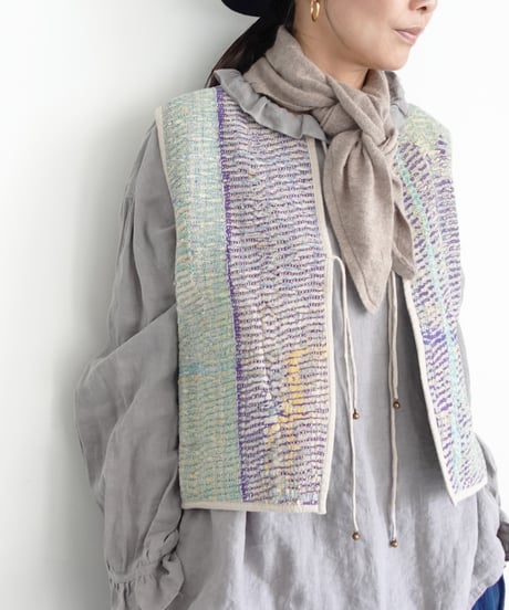 【ONLINE LIMITED】ichiAntiquités 1001136 Vintage Ralli Quilt Vest / 2 COLORS