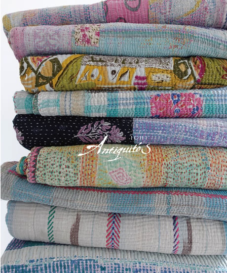 【ONLINE LIMITED】ichiAntiquités 1001139 Vintage Ralli Quilt Rug / COLOR : A