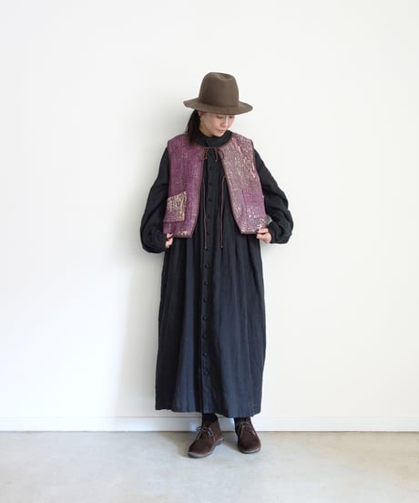 【ONLINE LIMITED】ichiAntiquités 1001136 Vintage Ralli Quilt Vest / 2 COLORS