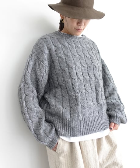 i c h i  250756 Cable Knit Pullover / 3 COLORS