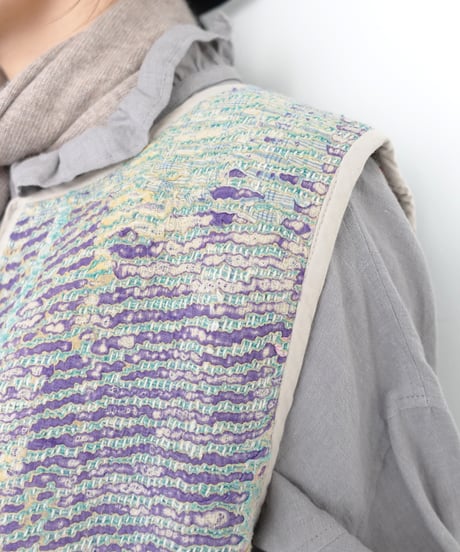 【ONLINE LIMITED】ichiAntiquités 1001136 Vintage Ralli Quilt Vest / 2 COLORS