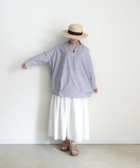 i c h i 241125・241126 Cotton Skipper Pullover / 2 COLORS