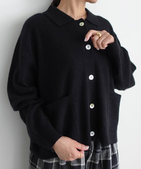 i c h i 260455  Collared Knit Cardigan / 4 COLORS