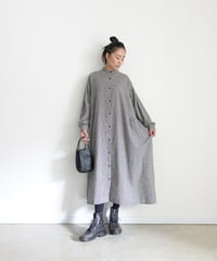 i c h i 260413 Cotton Linen Gingham Dress / A : GINGHAM
