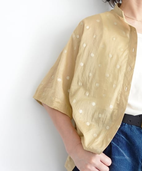 i c h i 251219 Sheer Dots Shirt / 2 COLORS