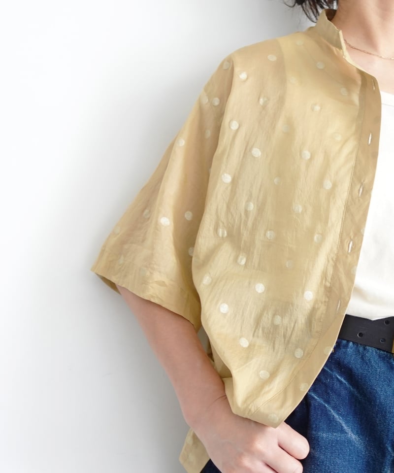 i c h i 251219 Sheer Dots Shirt / 2 COLORS | i