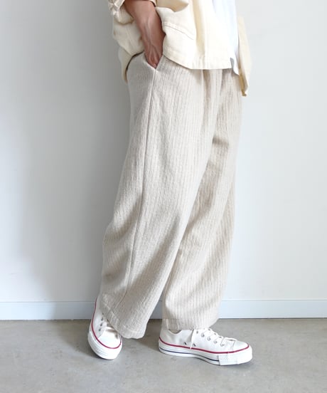 i c h i  250715 Pin Stripe Relax Pants / 2 COLORS