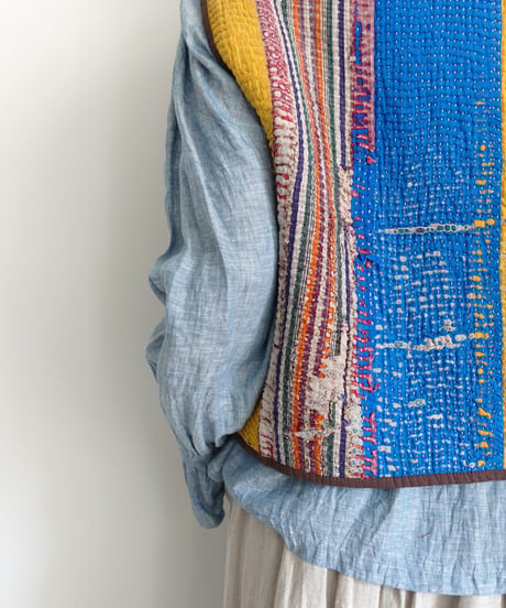 【ONLINE LIMITED】ichiAntiquités 1001136 Vintage Ralli Quilt Vest / 2 COLORS
