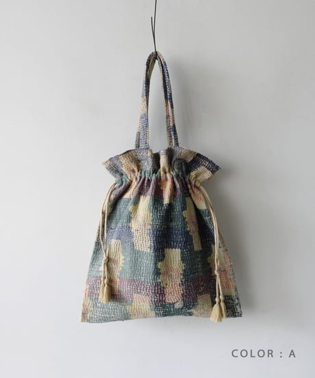 【ONLINE LIMITED】ichiAntiquités 1001138 Vintage Ralli Quilt Bag / 2 COLORS
