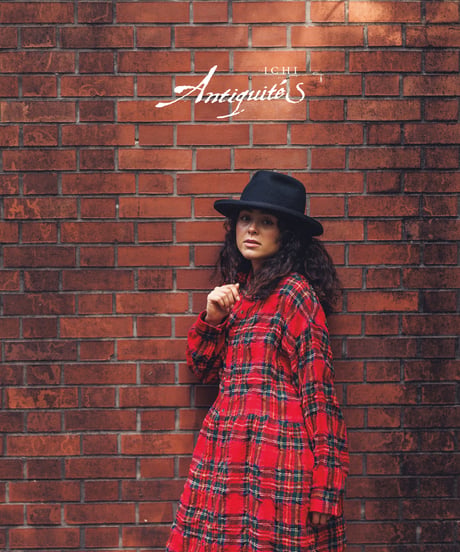 ichiAntiquités 1200325 Cotton Wool RED Tartan Dress / A : RED