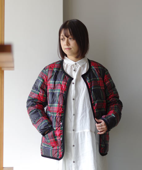 【 LIMITED COLLAB 】ichiAntiquités×TAION 1100365 Inner Down Jacket / BLACK TARTAN