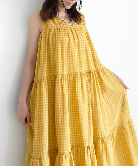 ichi Antiquités 1101134 KHADI Cotton Brise Dress / 2 COLORS