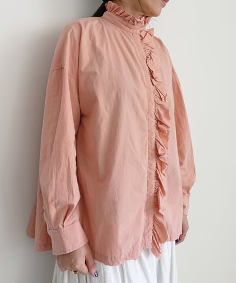 i c h i  260402 Cotton 2way Frill Shirt / 2 COLORS
